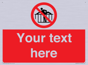 Custom prohibition do not cross barrier